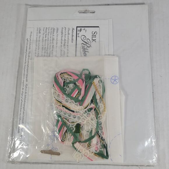Vintage NIP Bucilla Floral Silk Ribbon "Alleluia" Angel Embroidery Kit 1995 - Picture 3 of 3